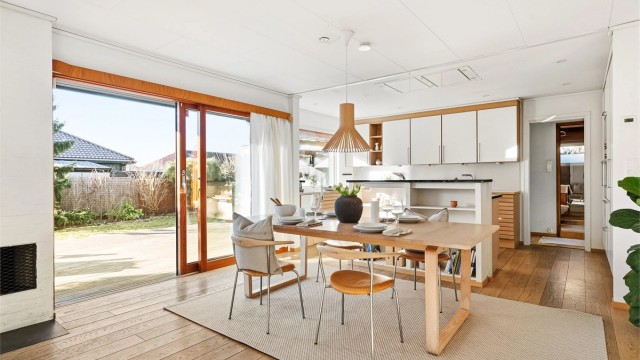 Åpen stue/kjøkkenløsning med kvalitetskjøkken fra Biga.