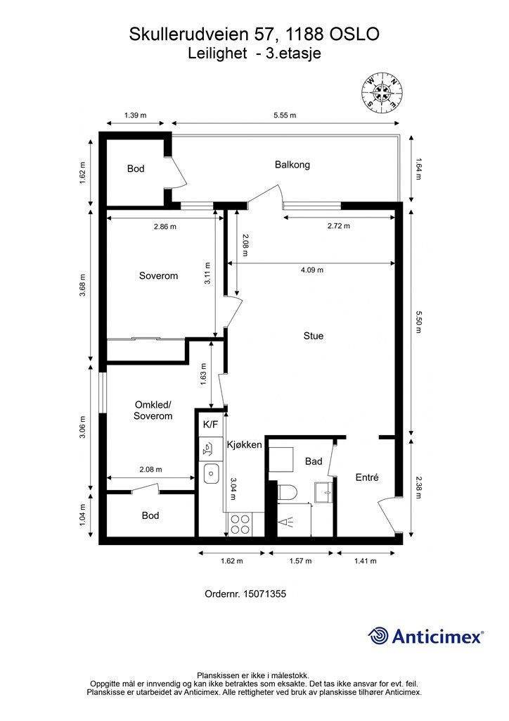 Plantegning -3. etasje