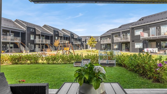 Boligen har to private uteplasser og gode solforhold.
Foto: Ann-Helén Nannestad