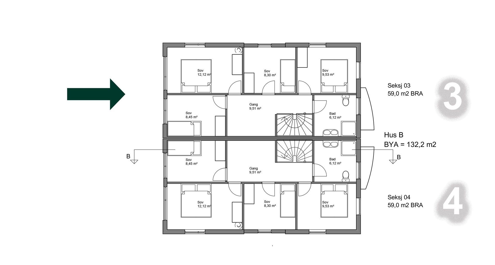 Plantegning 2. etasje. 