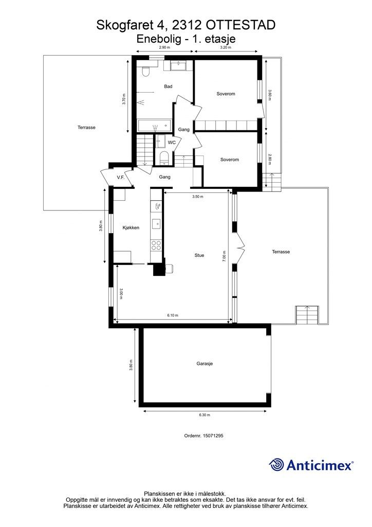 Plantegning - 1. etasje.