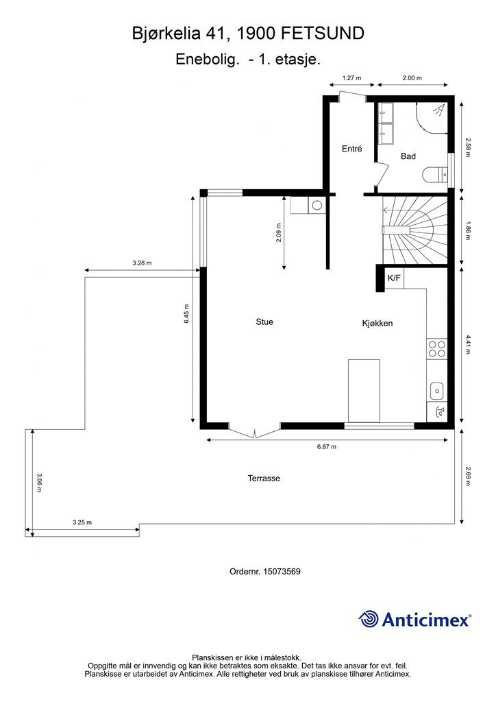 Plantegning- 1. etasje.