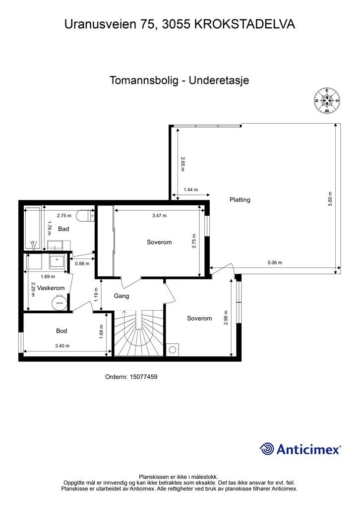 Plantegning underetasje