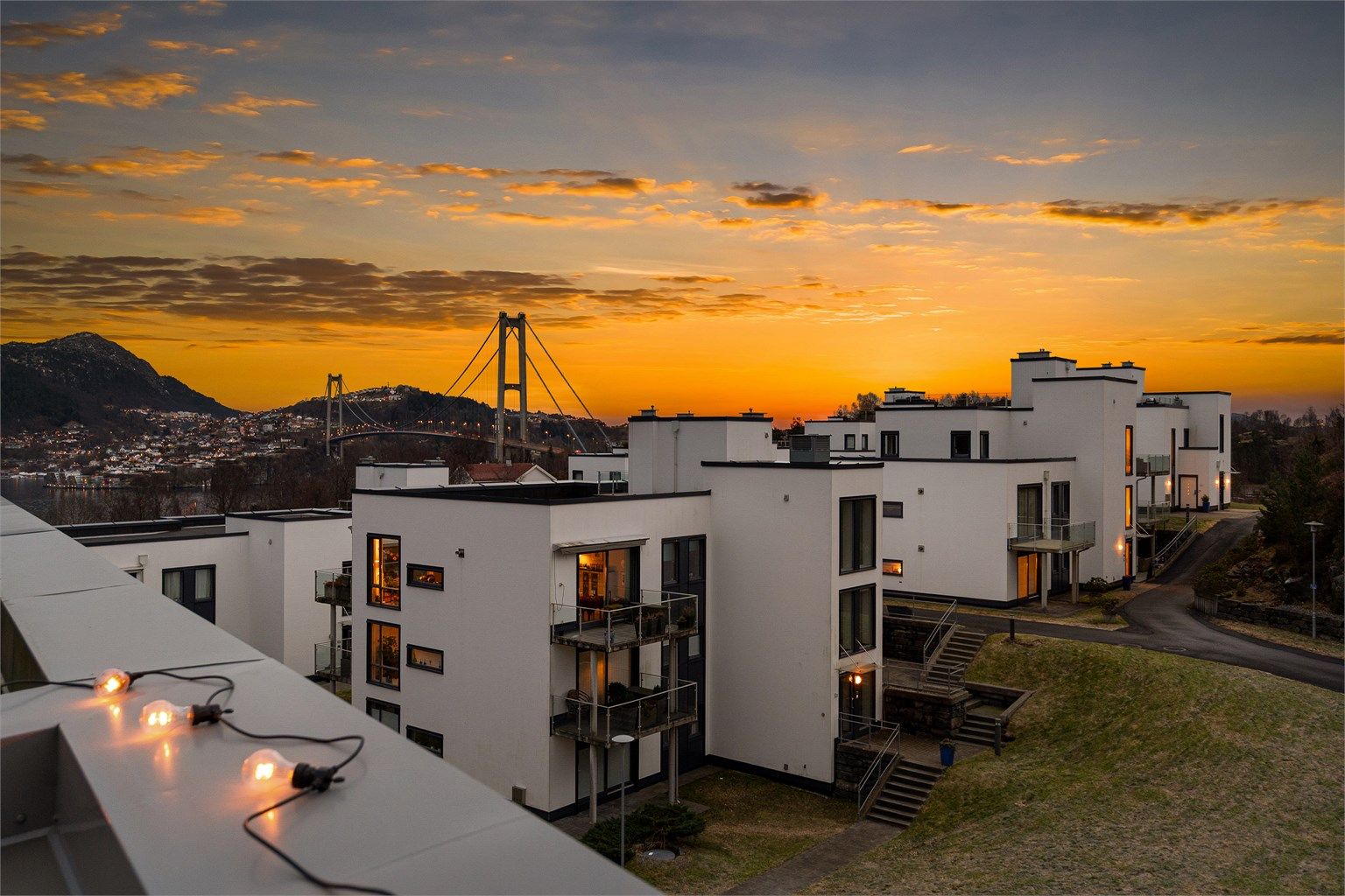 - Flott utsikt over nabolaget -