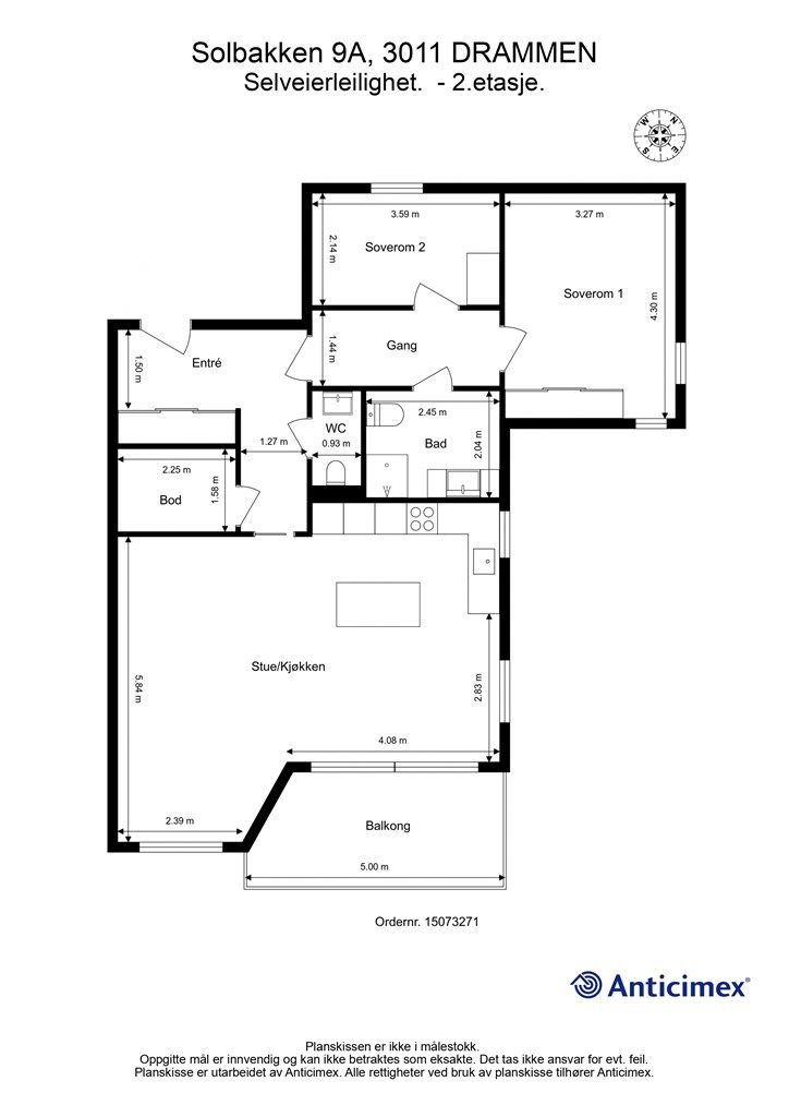 Plantegning - 2. etasje