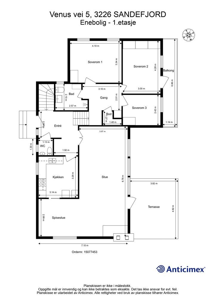 Plantegning - 1.etasje.