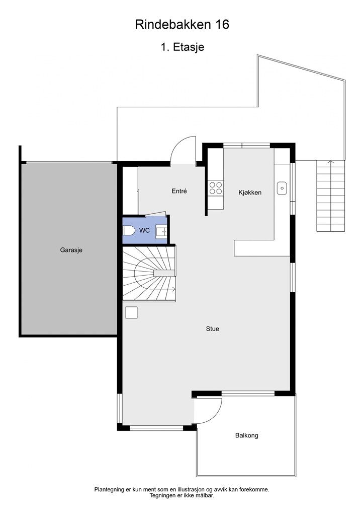 2D plantegning 1. etasje