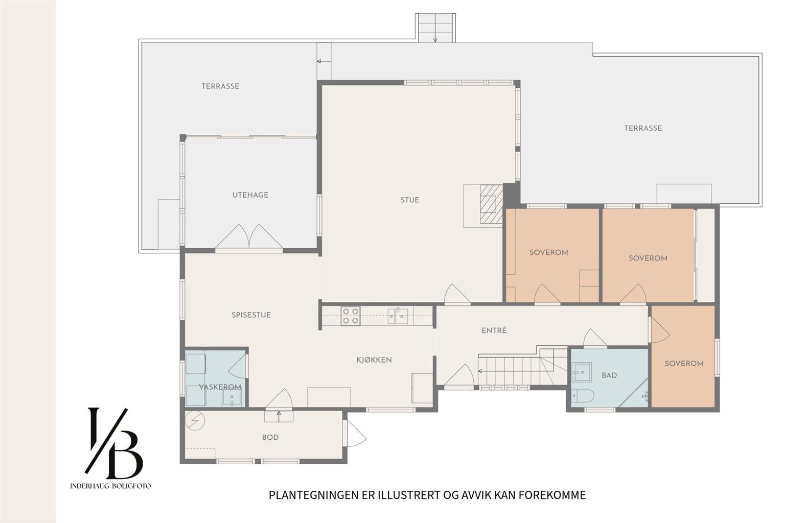 Plantegning 1. etasje.