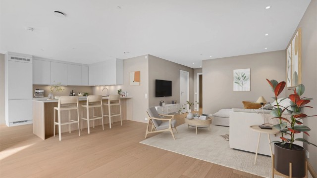 Velkommen til denne delikate og helt nye leiligheten på Tangen torv! Her får du en særdeles flott og innholdsrik leilighet i 5.etg med sentral og attraktiv beliggenhet