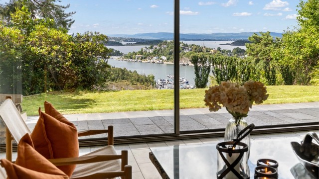 Flott utsikt også fra nederste etasje