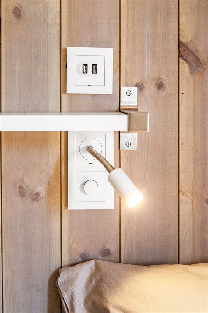 Detaljer - ledlamper med dimmer og usb kontakt