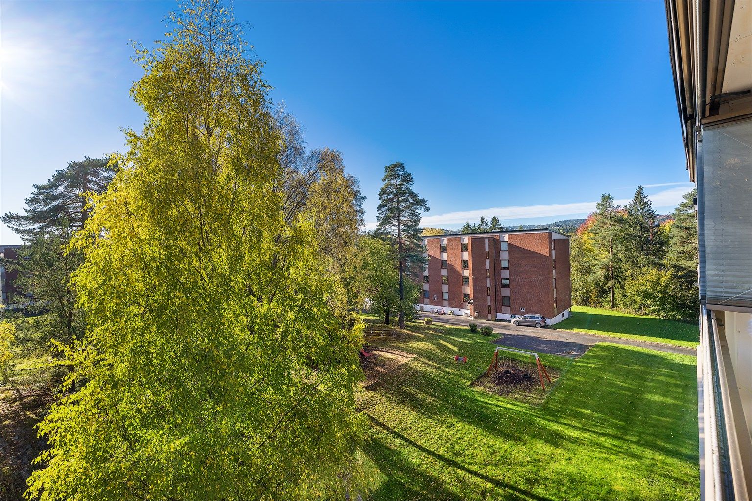 Uteområde.