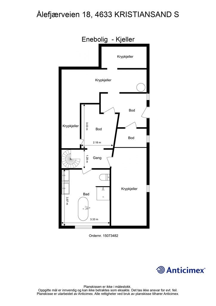 Plantegning Kjeller.