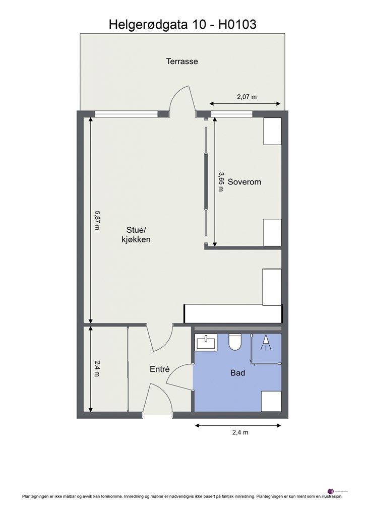 Leiligheten disponerer også garasjeplass med tilknyttet sportsbod.