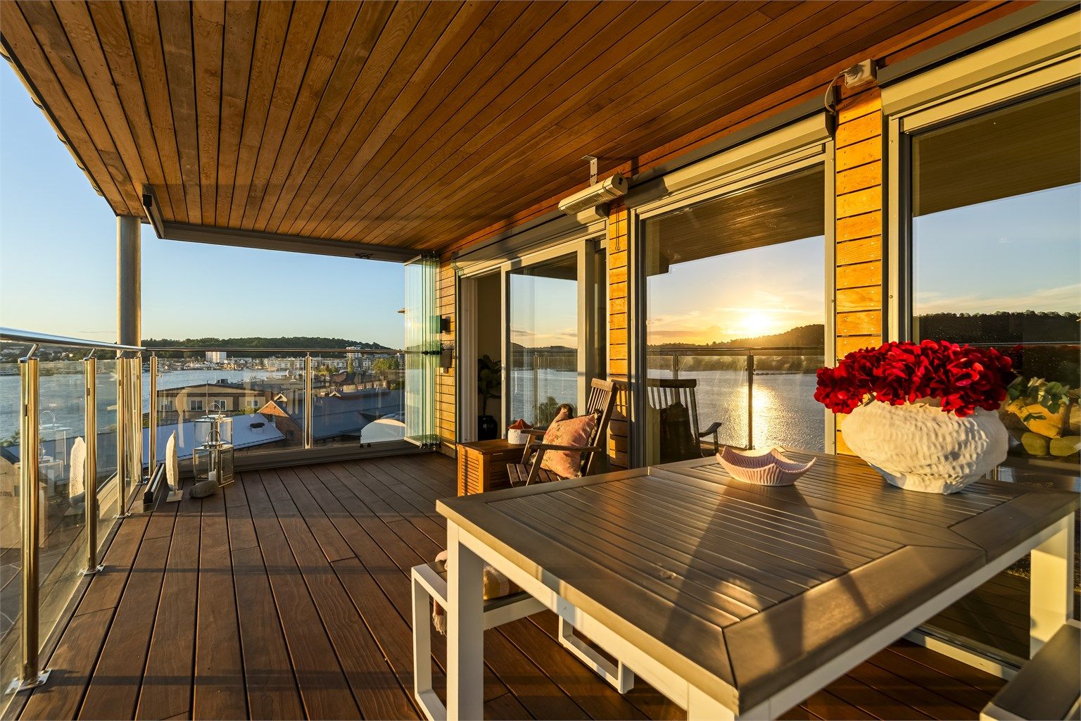 Her kan du sitte lunt og godt utover kvelden.