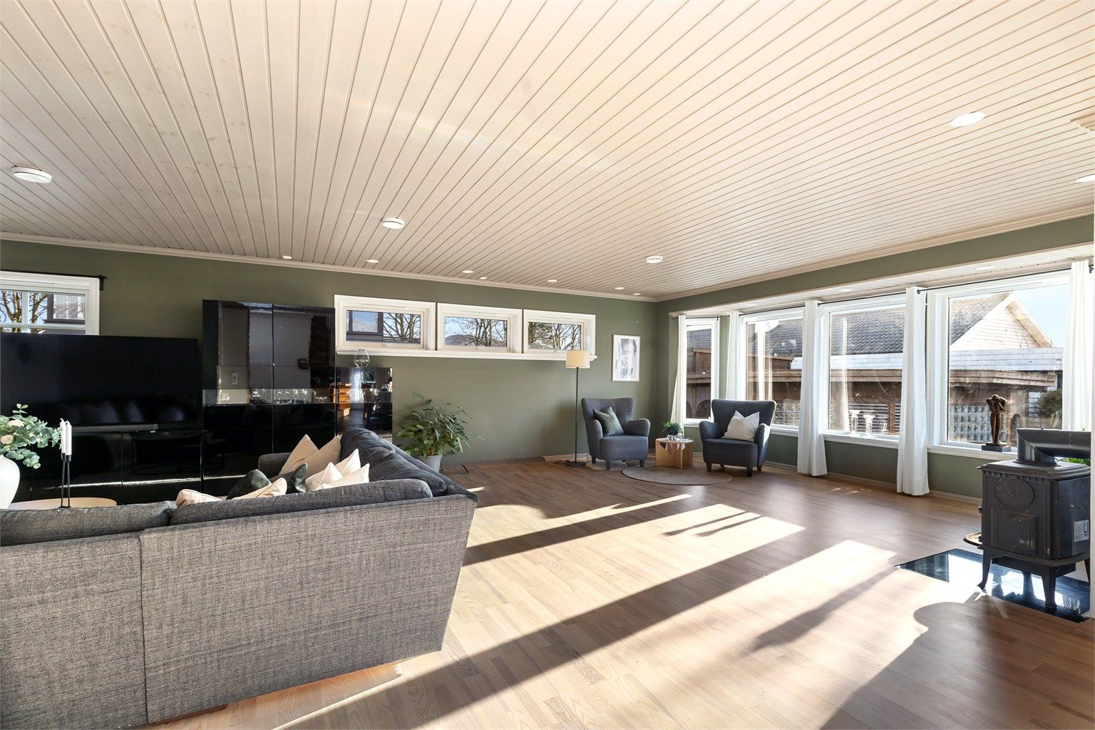 Her er det god plass til å innrede med flere sittegrupper. (Fotograf: Marianne Lyse)