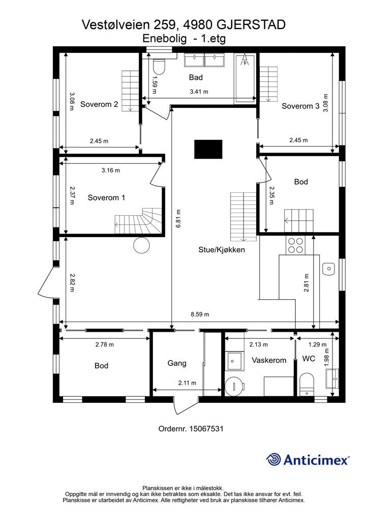 Plantegning 1. etasje