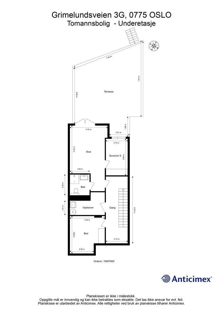 Plantegning, u. etasje.