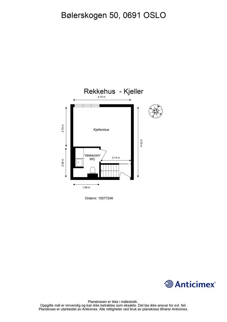 Plantegning - Rekkehus - Kjeller.