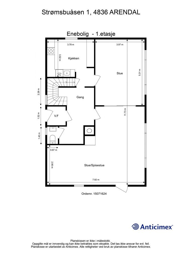 Plantegning 1. etasje
