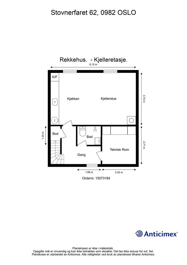 Plantegning - Kjelleretasje