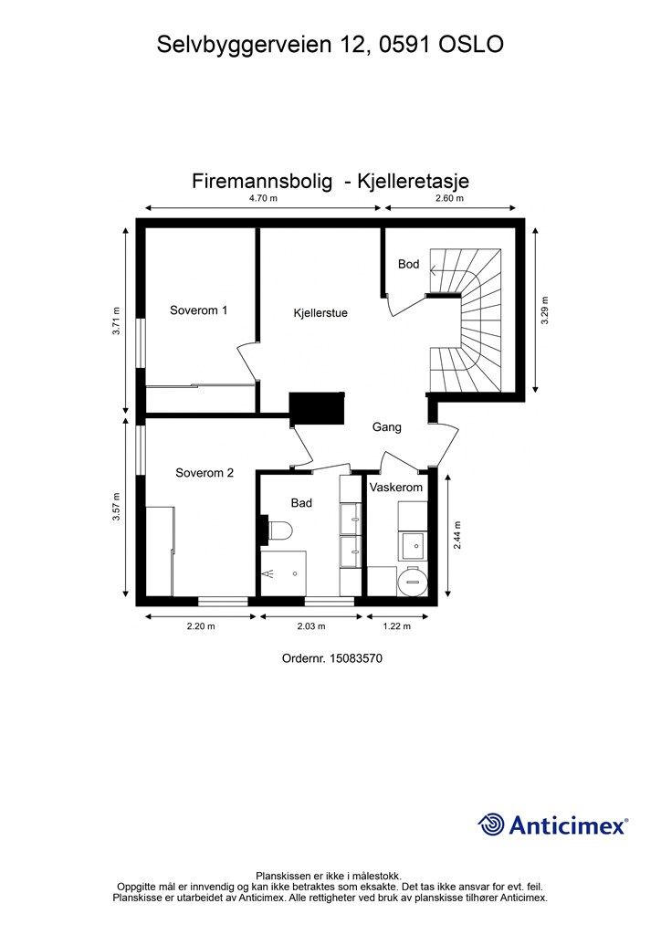 Alternavtiv plantegning med kjellerstue