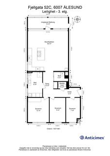 Målsatt plantegning 