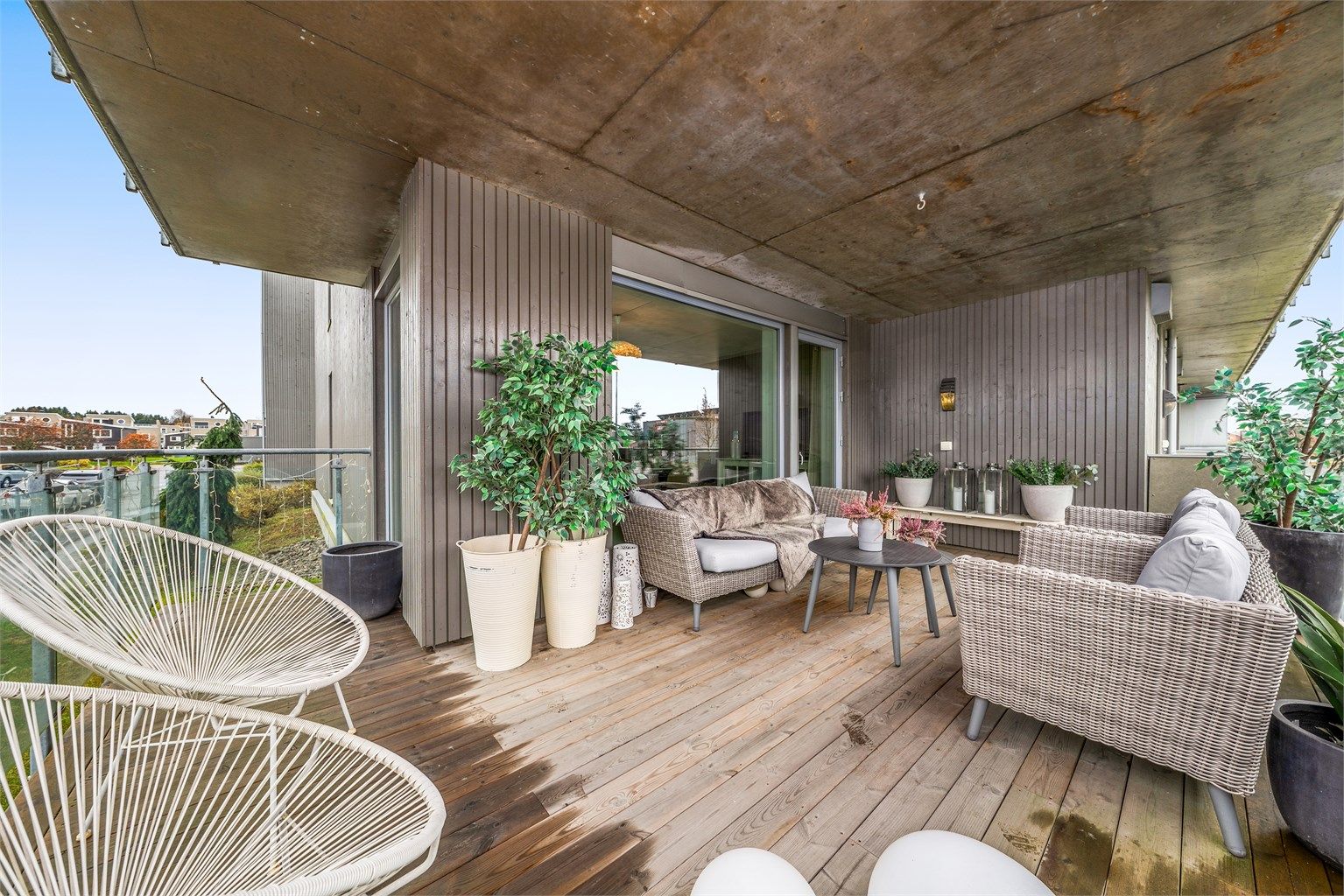 En flott leilighet med ca. 22 kvm balkong 