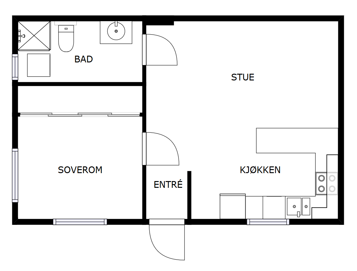 Plantegning - Oskars gate 26D