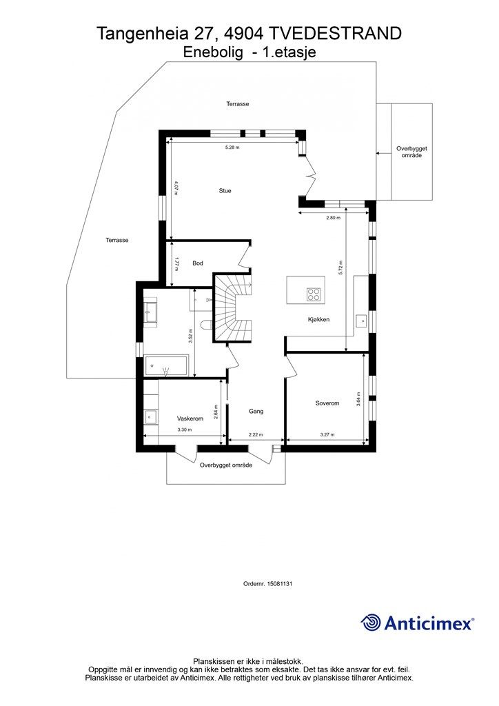 Plantegning 1. etasje.