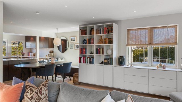 Downlights i stuen gir et godt lysbilde