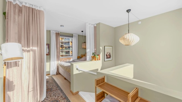 Loftsstue 3.etg - innredet som soverom