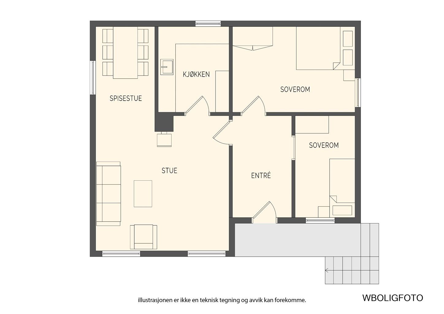 - Plantegning 1. etasje -