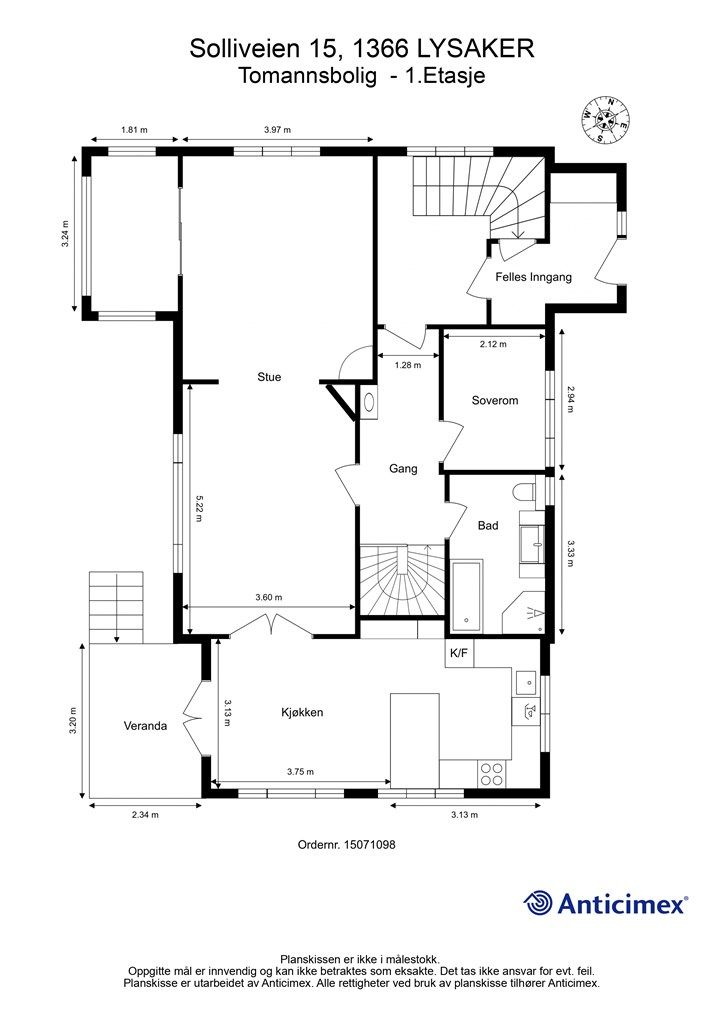 Plantegning 1. Etasje