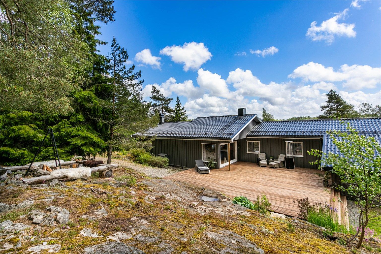 Utendørs er det rikt med tumleplass i helt usjenerte omgivelser.