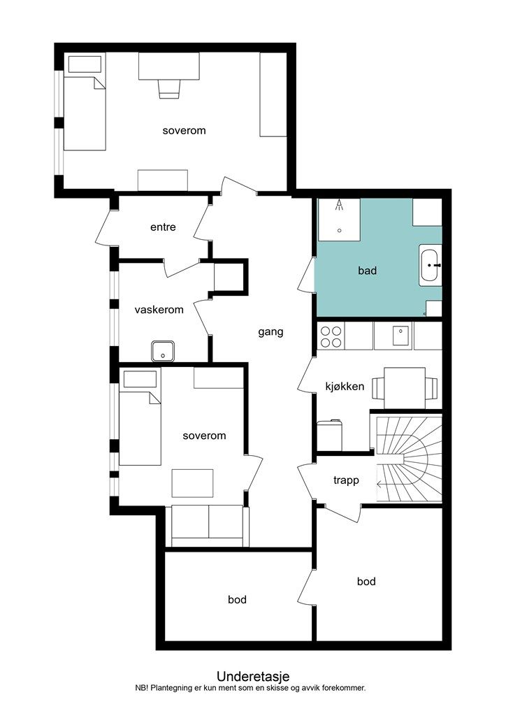 Plantegning underetasje