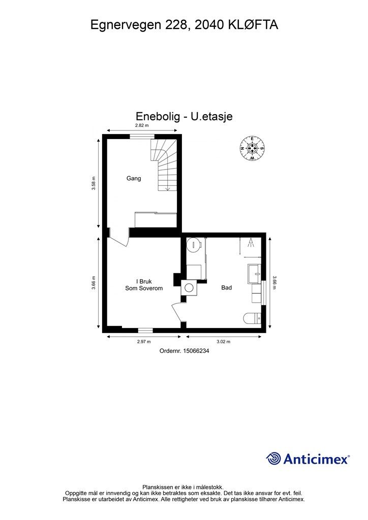 Plantegning underetasje.