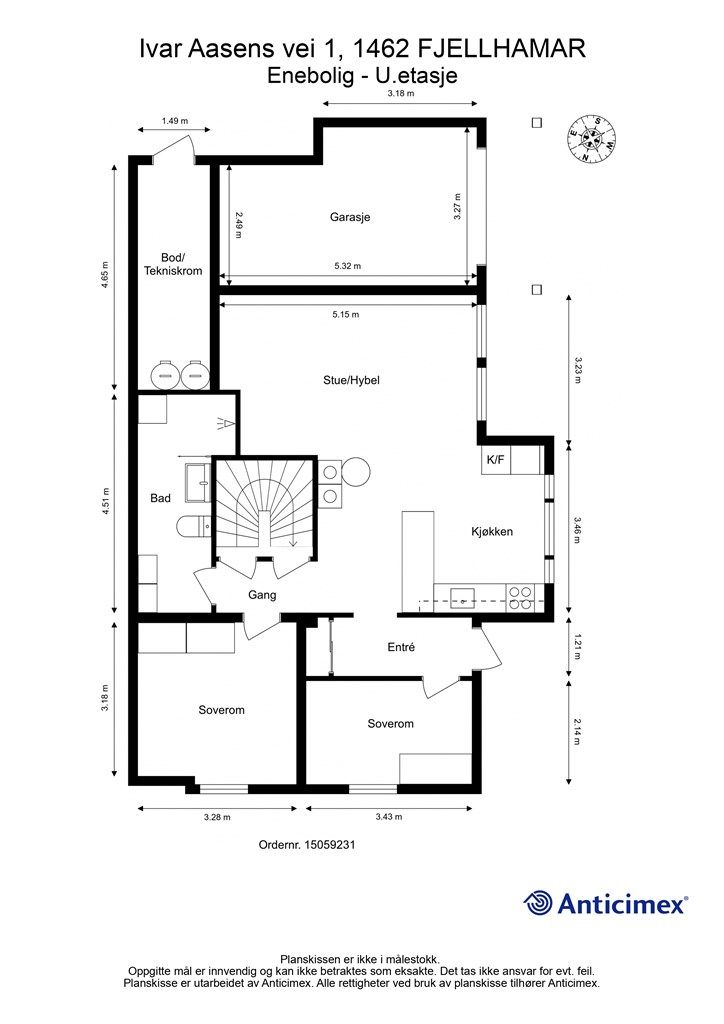 Plantegning - U. etasje
