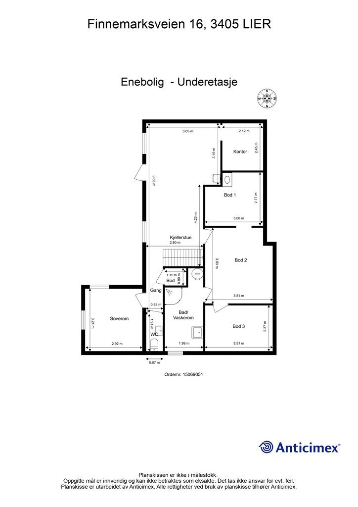 Plantegning - Underetasje