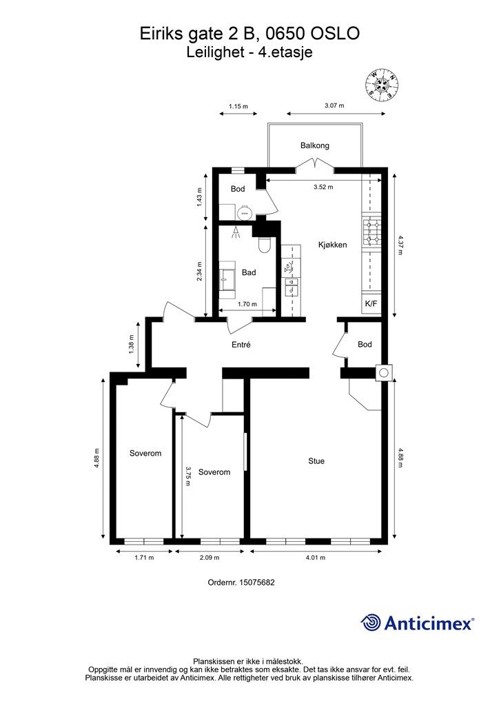 Plantegning 4.etasje.
