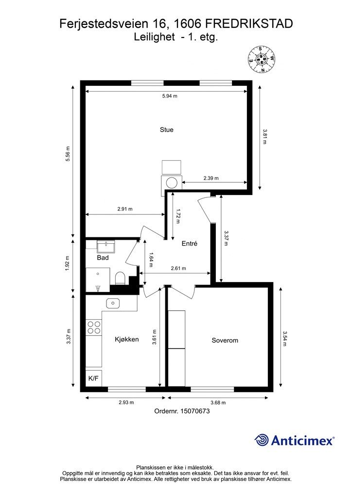 Leiligheten disponerer også to kjellerboder og loftsbod. Det er i tillegg fellesareal på loftet.