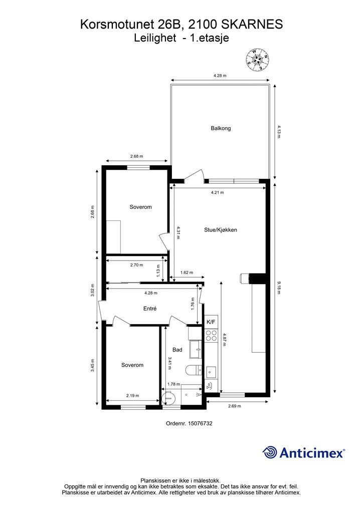 Plantegning - Leilighet.