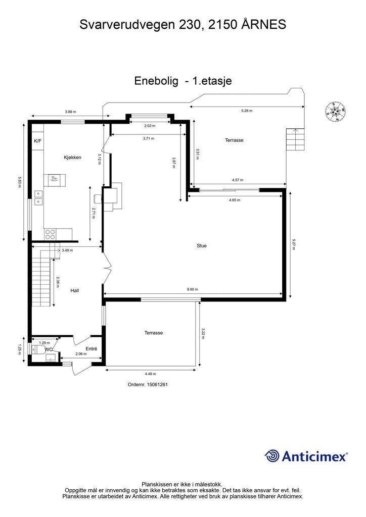 Plantegning 1. etasje.