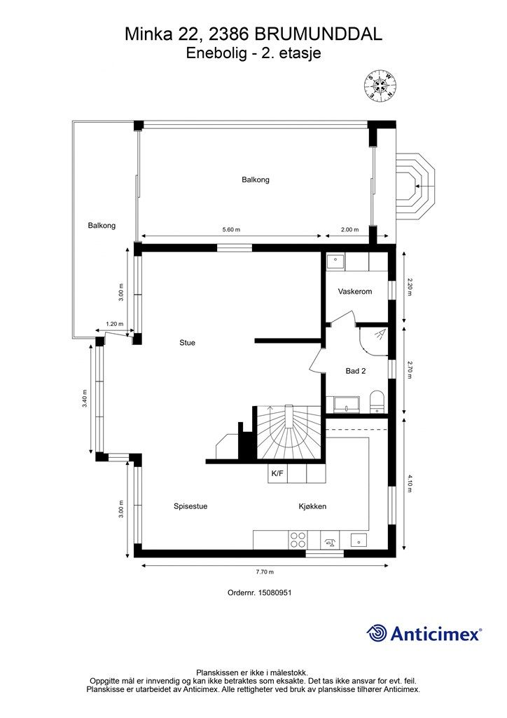 Plantegning - 2. etasje