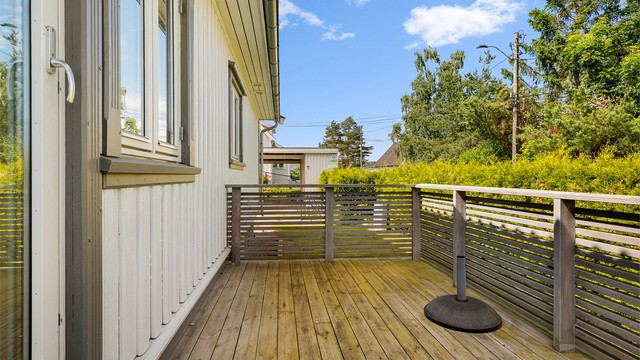 Nordvendt terrasse.