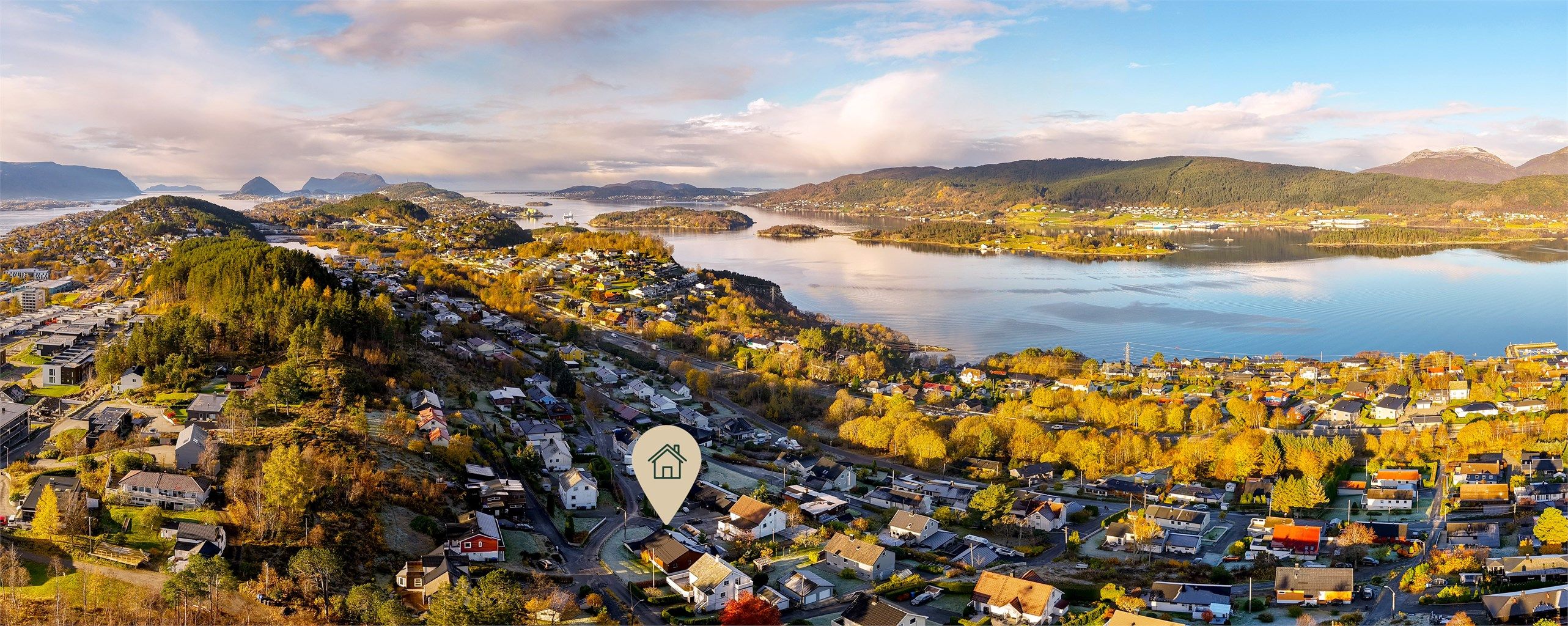 Panoramabilde som viser beliggenheten