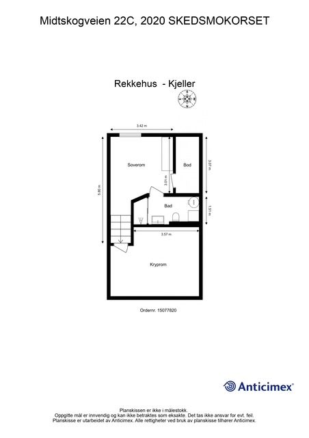 Plantegning kjelleretasje