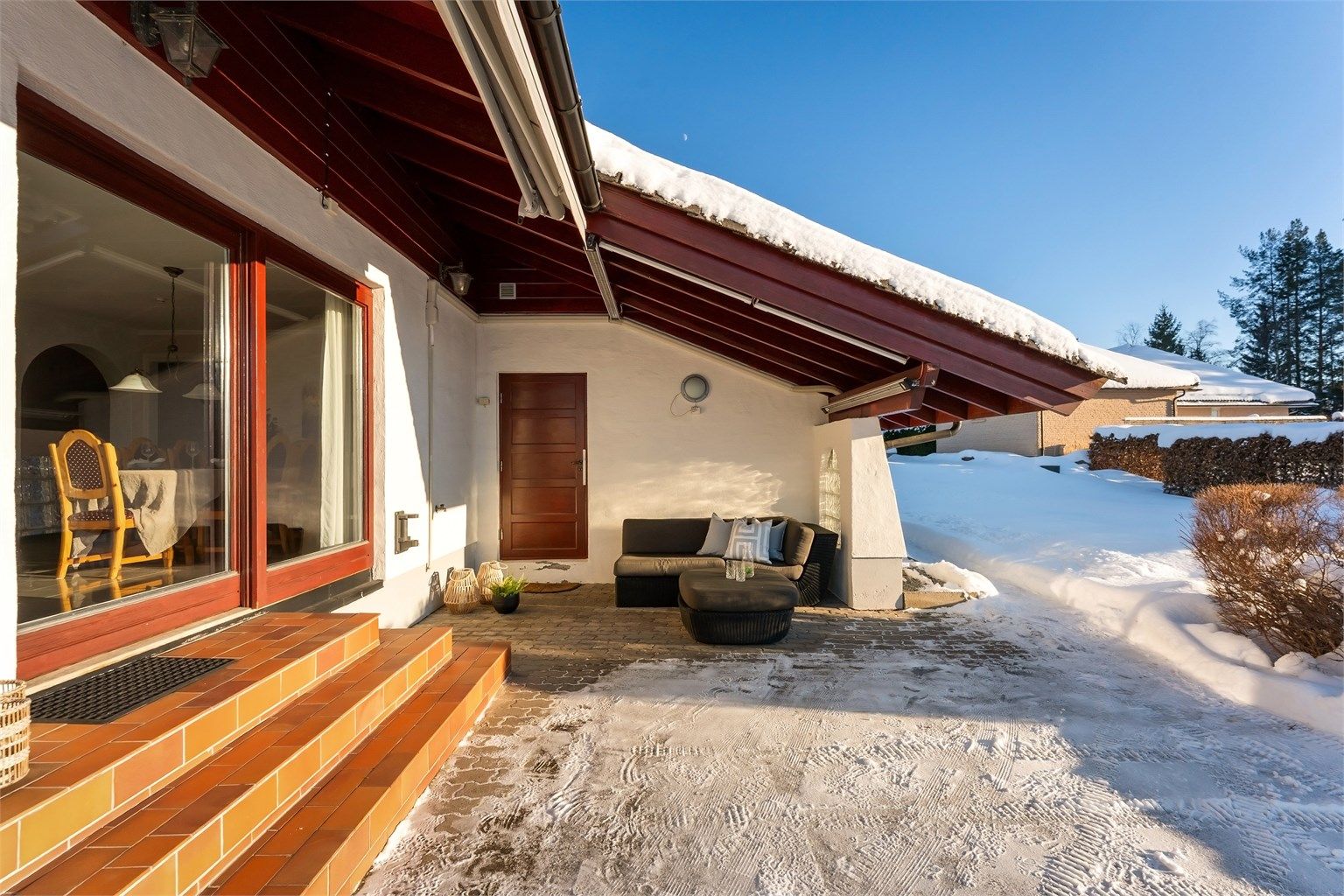 En skjermet og privat uteplass for familien.