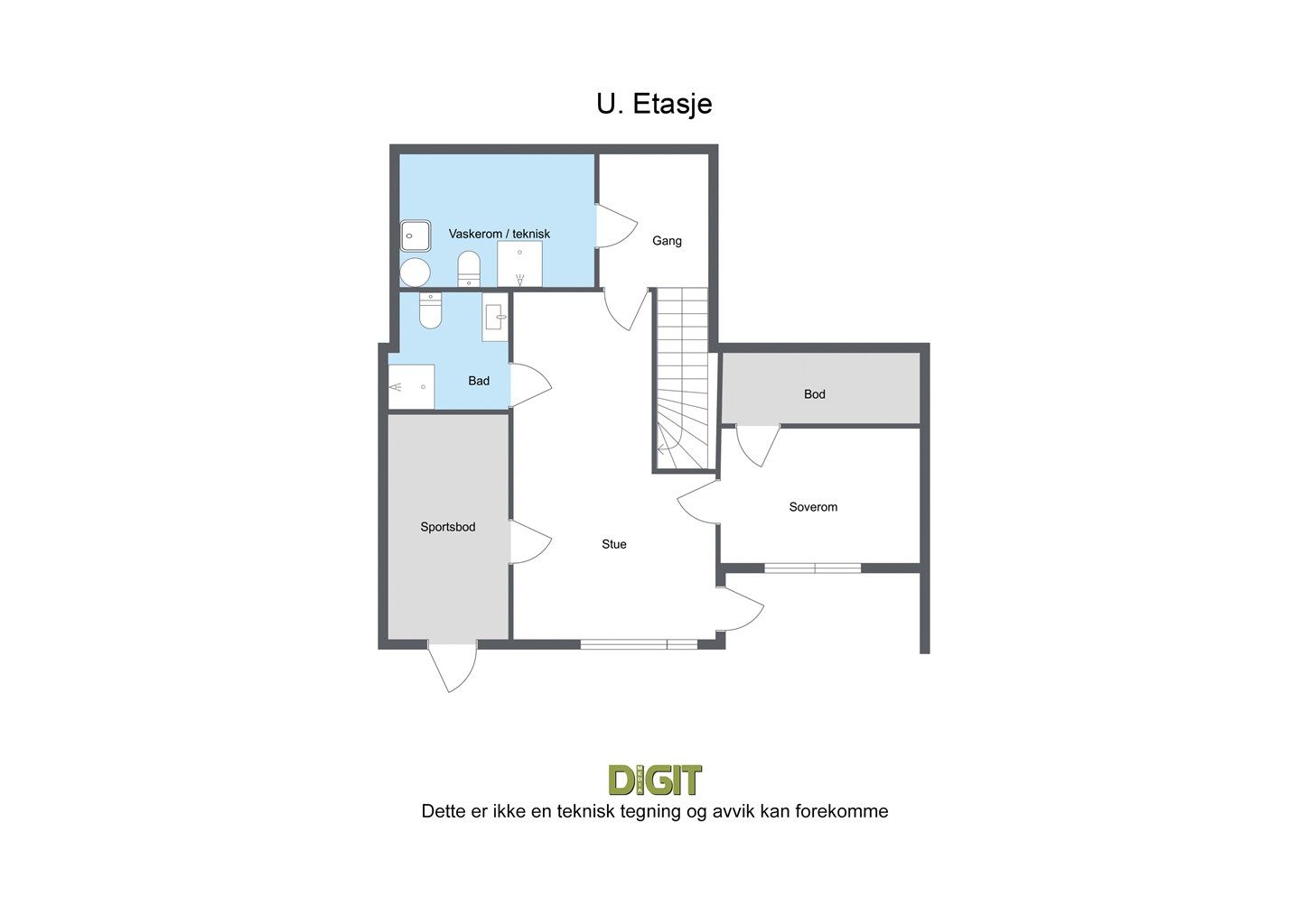 Plantegning U. etg.