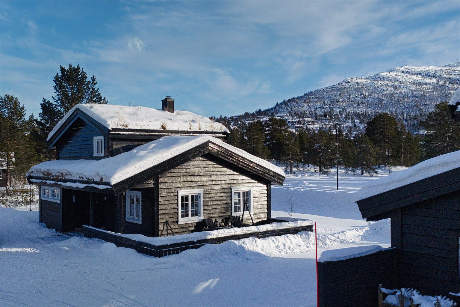 Terrasse på to sider.